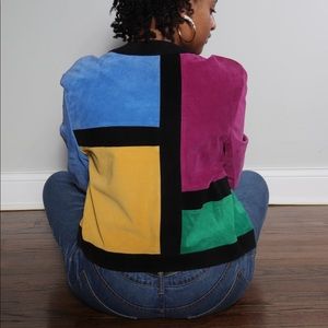 🔥Sale🔥Vintage Color Block Suede Jacket